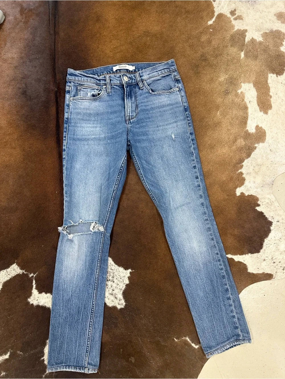Hudson Jeans Light Blue Skinny Distressed Jeans